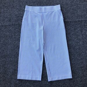 Duluth Trading Co women’s NoGa naturale cotton wide leg capri size L gingham